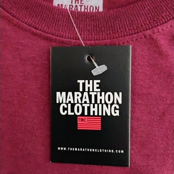 NWT The Marathon Clothing  Crenshaw Logo Burgundy T-Shirt Small Holiday Gift - Picture 3 of 4